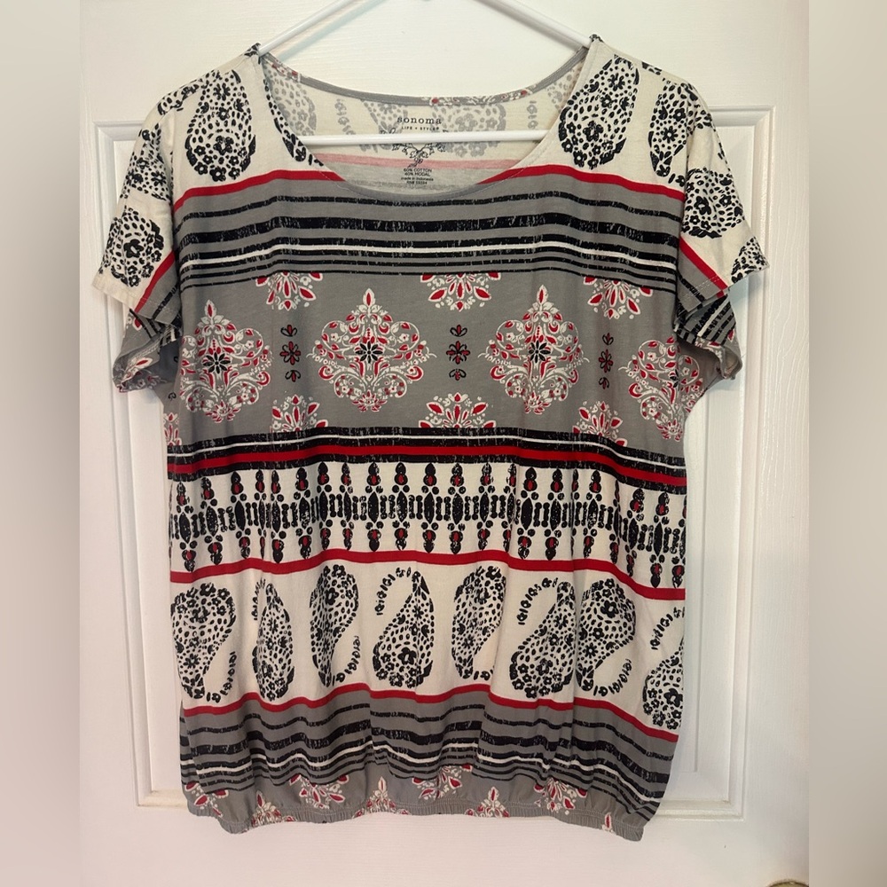 Sonoma paisley blouse